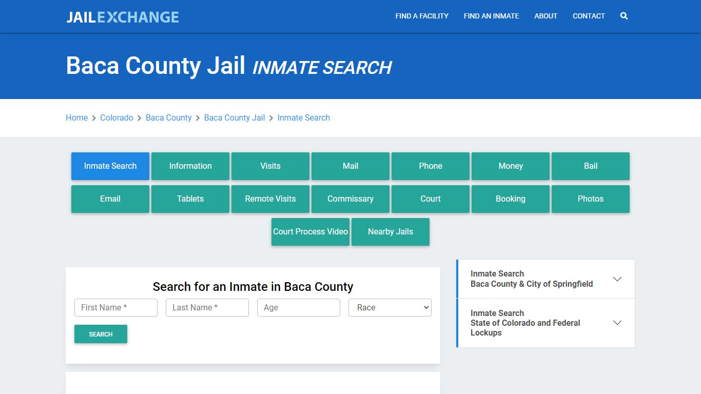 Baca County Jail, CO Inmate Search: Roster & Mugshots